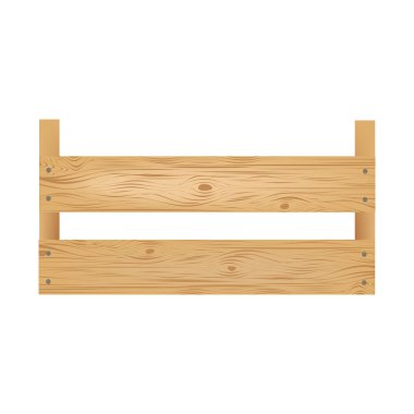 Ahşap kutu. Vektör sandık