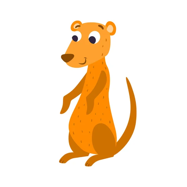 Desenhos animados bonitos meerkat ilustração vetorial . —  Vetores de Stock