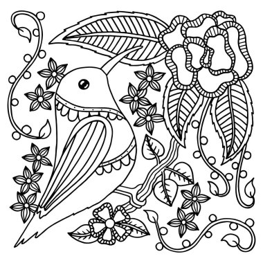 Mor honeycreeper süs boyama sayfası