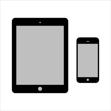 Siyah Tablet Bilgisayarlar ve Telefon