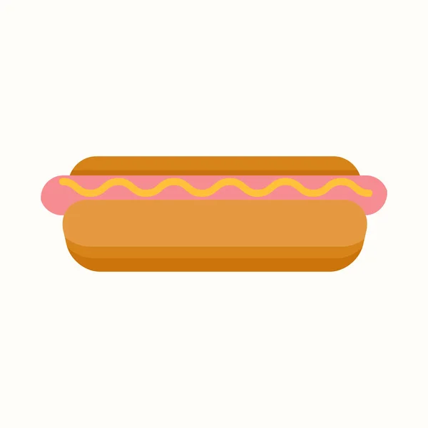 Illustration vectorielle plate hot dog — Image vectorielle