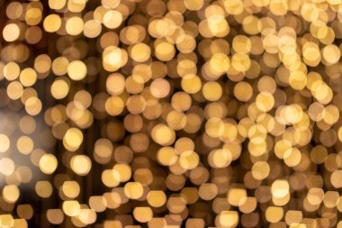 Altın soyut bokeh, açık renkli.