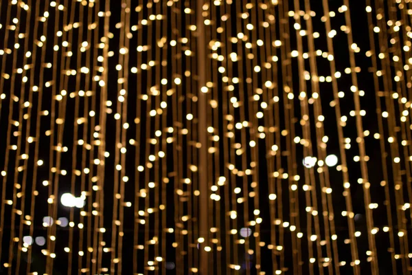 Gold Abstract Bokeh Light Background — Stock Photo, Image