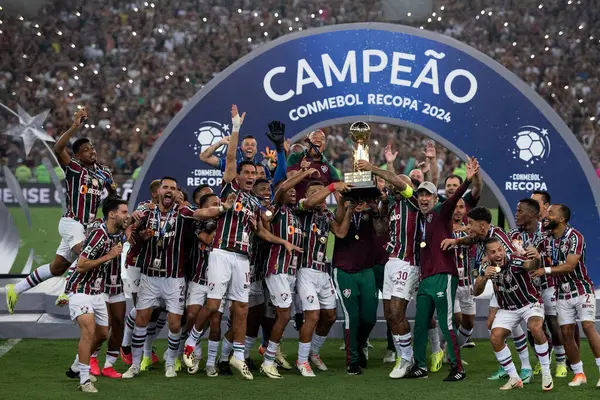 Rio Janeiro Rio Janeiro Brasile Febbraio 2024 Fluminense Ldu Recopa — Foto Stock