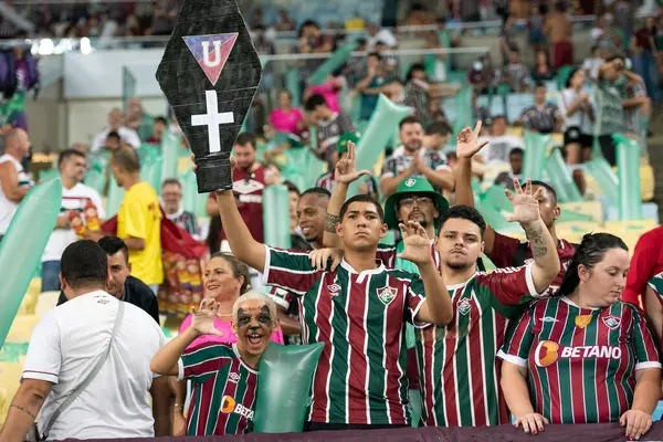 Rio Janeiro Rio Janeiro Brasile Febbraio 2024 Fluminense Ldu Recopa — Foto Stock