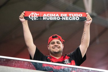 Rio de Janeiro, Rio de Janeiro, Brezilya - 18 Eylül 2025. Maracana Stadyumu 'nda Flamengo x Estudiantes (ARG).                   