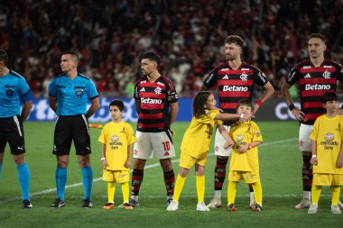 Rio de Janeiro, Rio de Janeiro, Brezilya - 18 Eylül 2025. Maracana Stadyumu 'nda Flamengo x Estudiantes (ARG).                   
