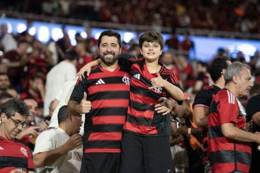 Rio de Janeiro, Rio de Janeiro, Brezilya - 18 Eylül 2025. Maracana Stadyumu 'nda Flamengo x Estudiantes (ARG).                   