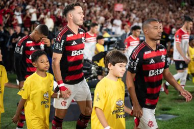 Rio de Janeiro, Rio de Janeiro, Brezilya - 18 Eylül 2025. Maracana Stadyumu 'nda Flamengo x Estudiantes (ARG).                   