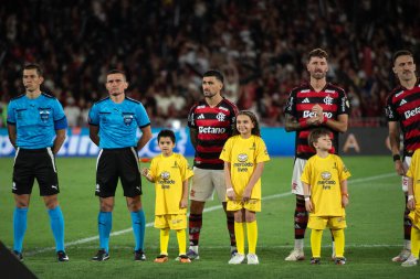 Rio de Janeiro, Rio de Janeiro, Brezilya - 18 Eylül 2025. Maracana Stadyumu 'nda Flamengo x Estudiantes (ARG).                   