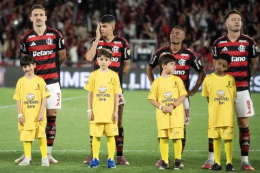 Rio de Janeiro, Rio de Janeiro, Brezilya - 18 Eylül 2025. Maracana Stadyumu 'nda Flamengo x Estudiantes (ARG).                   