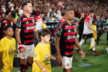 Rio de Janeiro, Rio de Janeiro, Brezilya - 18 Eylül 2025. Maracana Stadyumu 'nda Flamengo x Estudiantes (ARG).                   