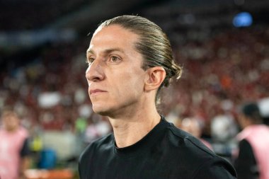 Rio de Janeiro, Rio de Janeiro, Brezilya - 18 Eylül 2025. Maracana Stadyumu 'nda Flamengo x Estudiantes (ARG).                   