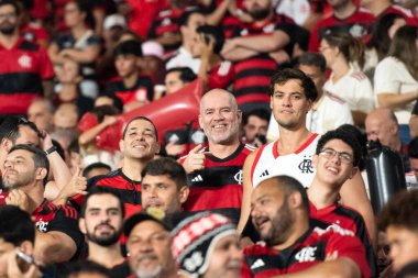 Rio de Janeiro, Rio de Janeiro, Brezilya - 18 Eylül 2025. Maracana Stadyumu 'nda Flamengo x Estudiantes (ARG).                   
