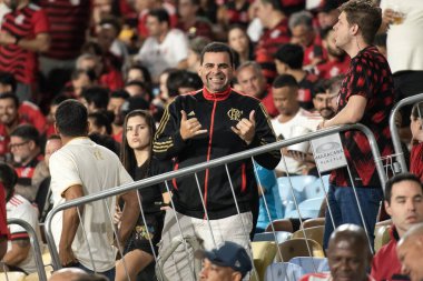 Rio de Janeiro, Rio de Janeiro, Brezilya - 18 Eylül 2025. Maracana Stadyumu 'nda Flamengo x Estudiantes (ARG).                   