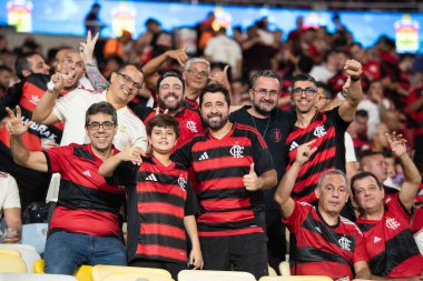 Rio de Janeiro, Rio de Janeiro, Brezilya - 18 Eylül 2025. Maracana Stadyumu 'nda Flamengo x Estudiantes (ARG).                   