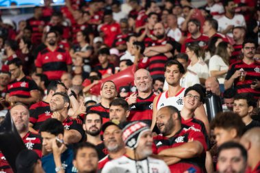 Rio de Janeiro, Rio de Janeiro, Brezilya - 18 Eylül 2025. Maracana Stadyumu 'nda Flamengo x Estudiantes (ARG).                   