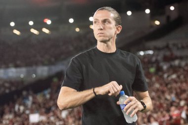 Rio de Janeiro, Rio de Janeiro, Brezilya - 18 Eylül 2025. Maracana Stadyumu 'nda Flamengo x Estudiantes (ARG).                   