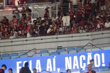 Rio de Janeiro, Rio de Janeiro, Brezilya - 18 Eylül 2025. Maracana Stadyumu 'nda Flamengo x Estudiantes (ARG).                   