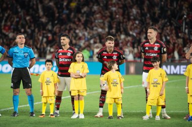 Rio de Janeiro, Rio de Janeiro, Brezilya - 18 Eylül 2025. Maracana Stadyumu 'nda Flamengo x Estudiantes (ARG).                   
