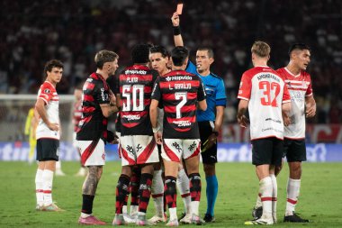 Rio de Janeiro, Rio de Janeiro, Brezilya - 18 Eylül 2025. Maracana Stadyumu 'nda Flamengo x Estudiantes (ARG).                   