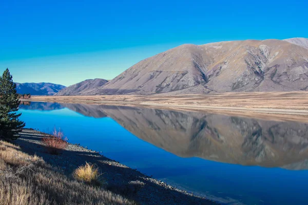 Göl Kampı Ashburton Göller bölgesinde, South Island, Yeni Zelanda