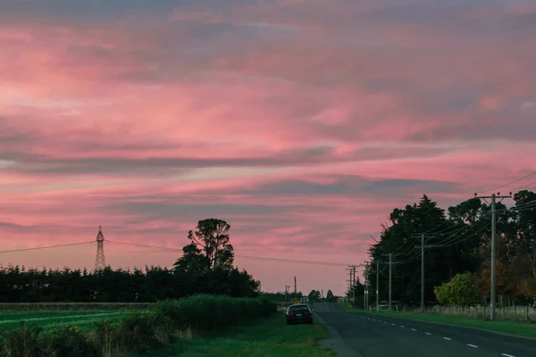 Пейзаж Время Восхода Солнца Новой Зеландии — стоковое фото