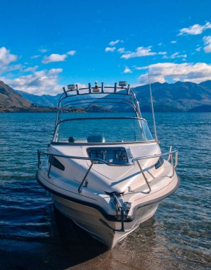 Tek teknede Gölü Wanaka Roys defne, Wanaka kasaba, Yeni Zelanda