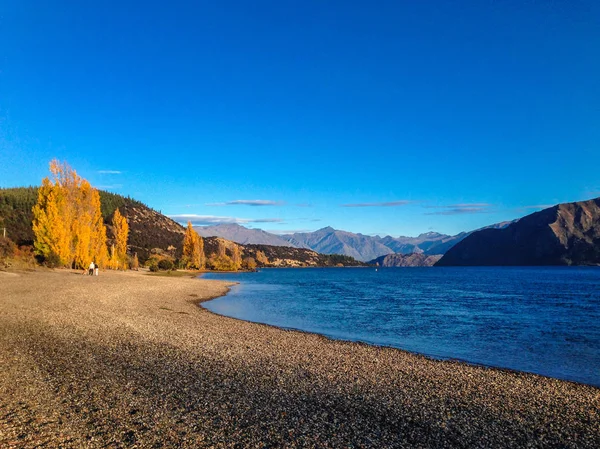 日の出 南の島 ニュージーランドのクィーンズタウン近郊ワカティプ湖 — ストック写真