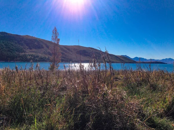 Озеро Пукаки Южный Остров Новая Зеландия — стоковое фото