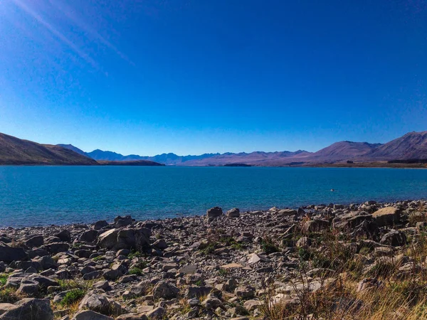 Pukaki Gölü Güney Adası Yeni Zelanda — Stok fotoğraf