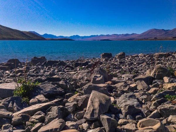 Pukaki Gölü Güney Adası Yeni Zelanda — Stok fotoğraf