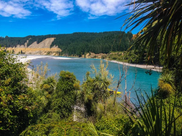 Pittoreske Rakaia Gorge Rakaia Rivier Het Zuidereiland Van Nieuw Zeeland — Stockfoto
