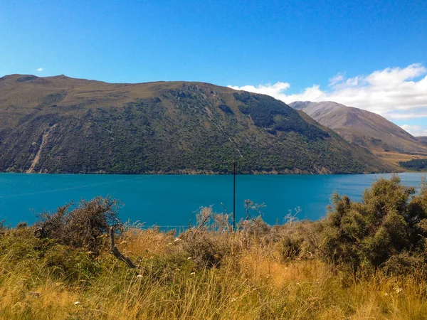 Озеро Колеридж Кентербери Южном Острове Новой Зеландии — стоковое фото