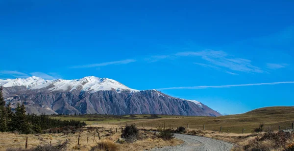 Campagne Montagneuse Canterbury Île Sud Nouvelle Zélande — Photo