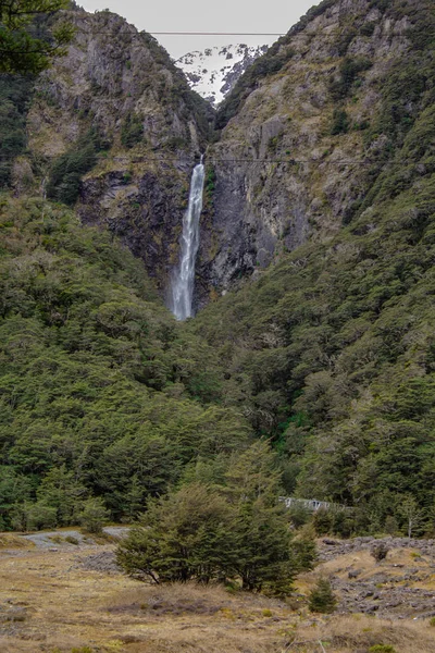 Водопад Панчбоул Дьявола Национальном Парке Артур Пасс Новая Зеландия — стоковое фото