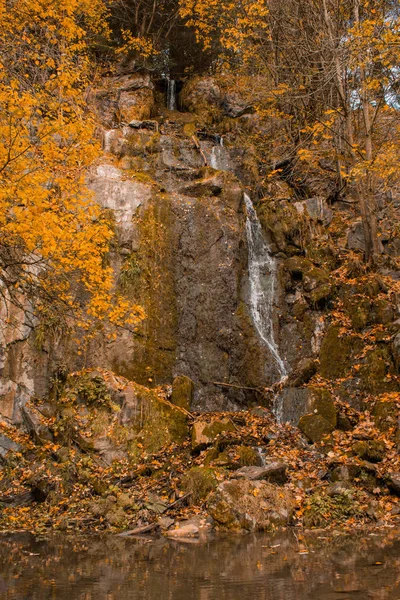 Koenigshuette Vattenfall Hösten Harz Mountains National Park Tyskland — Stockfoto