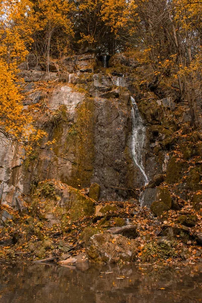 Wodospad Koenigshuette Jesienią Parku Narodowym Gór Harz Niemcy — Zdjęcie stockowe