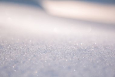 yerde beyaz kar closeup