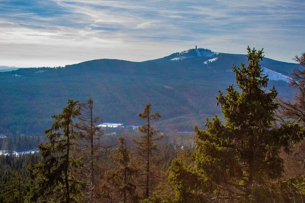Vista Desde Ahrensklint Sobre Las Montañas Harz Alemania — Foto de Stock