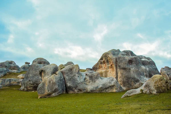 Elephant Rocks em Duntroon, South Island, Nova Zelândia — Fotografia de Stock