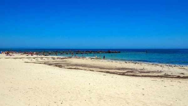 Plaża Busselton w słoneczny dzień, Zachodnia Australia — Zdjęcie stockowe