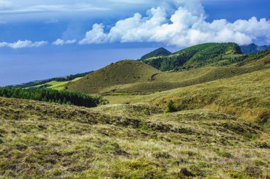Serra Devassa, Sao Miguel Island, Azores, Portekiz güzel manzara üzerinde görünümü