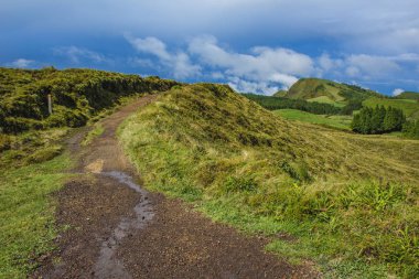 Serra Devassa, Sao Miguel Island, Azores, Portekiz güzel manzara üzerinde görünümü