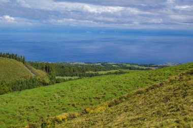 Serra Devassa, Sao Miguel Island, Azores, Portekiz güzel manzara üzerinde görünümü