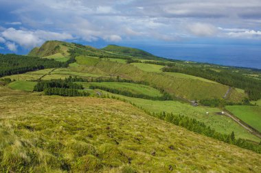 Serra Devassa, Sao Miguel Island, Azores, Portekiz güzel manzara üzerinde görünümü