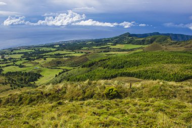Serra Devassa, Sao Miguel Island, Azores, Portekiz güzel manzara üzerinde görünümü