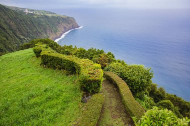 Sao Miguel 'in doğu kıyısı, Azores, Portekiz
