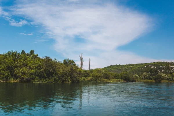 Rio Paisagem Selvagem Parque Nacional Krka Croácia — Fotografia de Stock