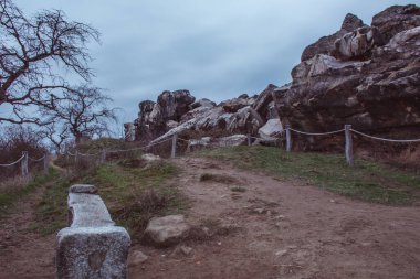 Teufelsmauer Almanya 'daki Harz Dağları Ulusal Parkı' nda.